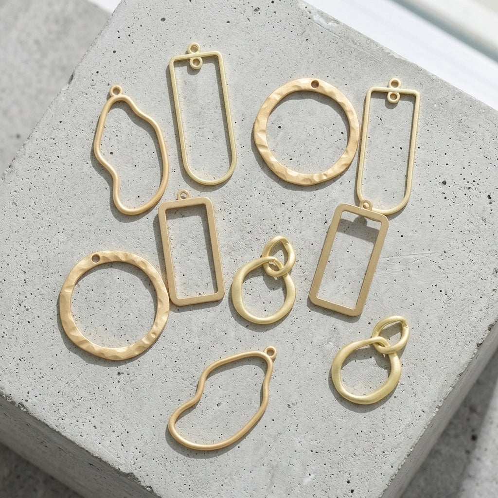 Mixed Shape Metal Bezels for Resin Art | Pendant Frame Blanks Factory Direct Supply JS078