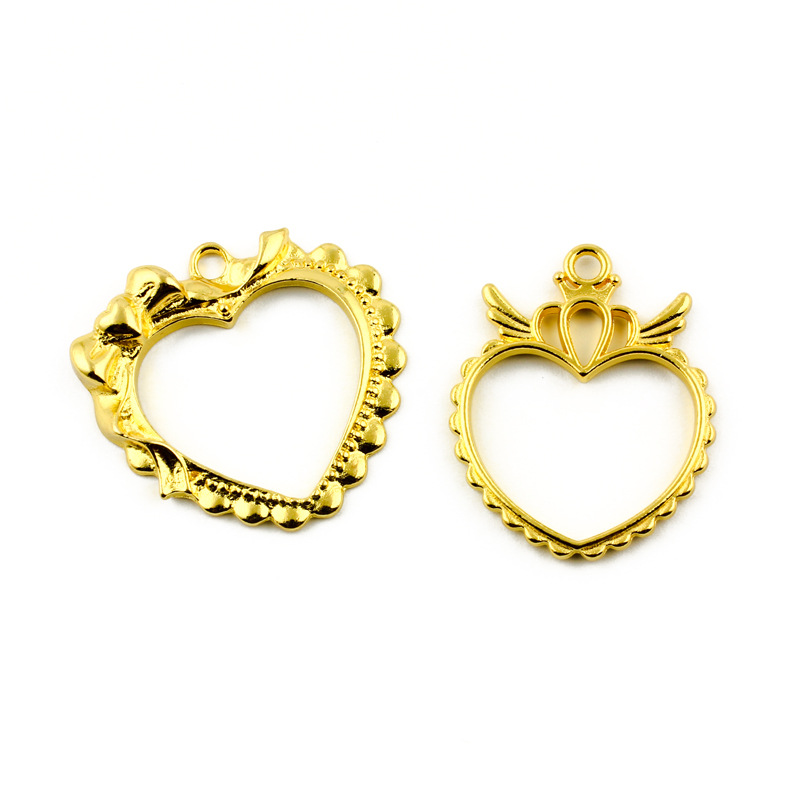 Gold Open Back Bezels for Resin Casting Jewelry and Handmade Designs JS055