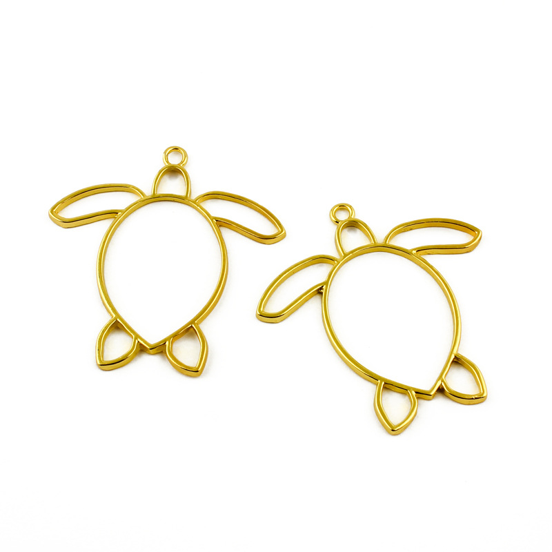 Bulk Metal Bezels Charms for Resin Earrings, Pendants and Keychains JS062