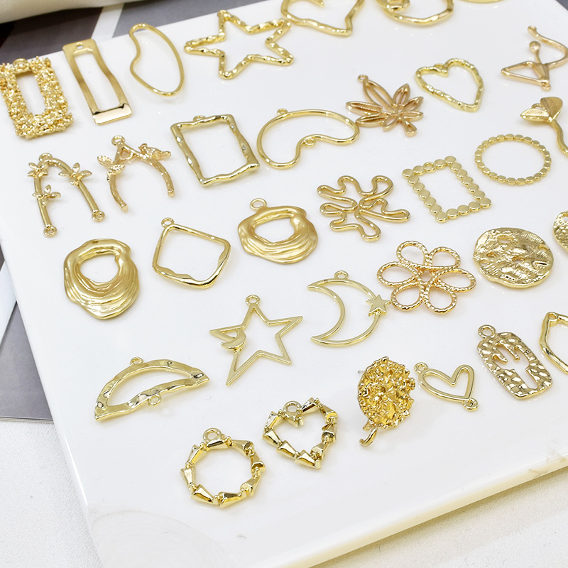 Gold Metal Bezel Frames for Resin Art Pendants | Jewelry Making Supplies Wholesale JS071