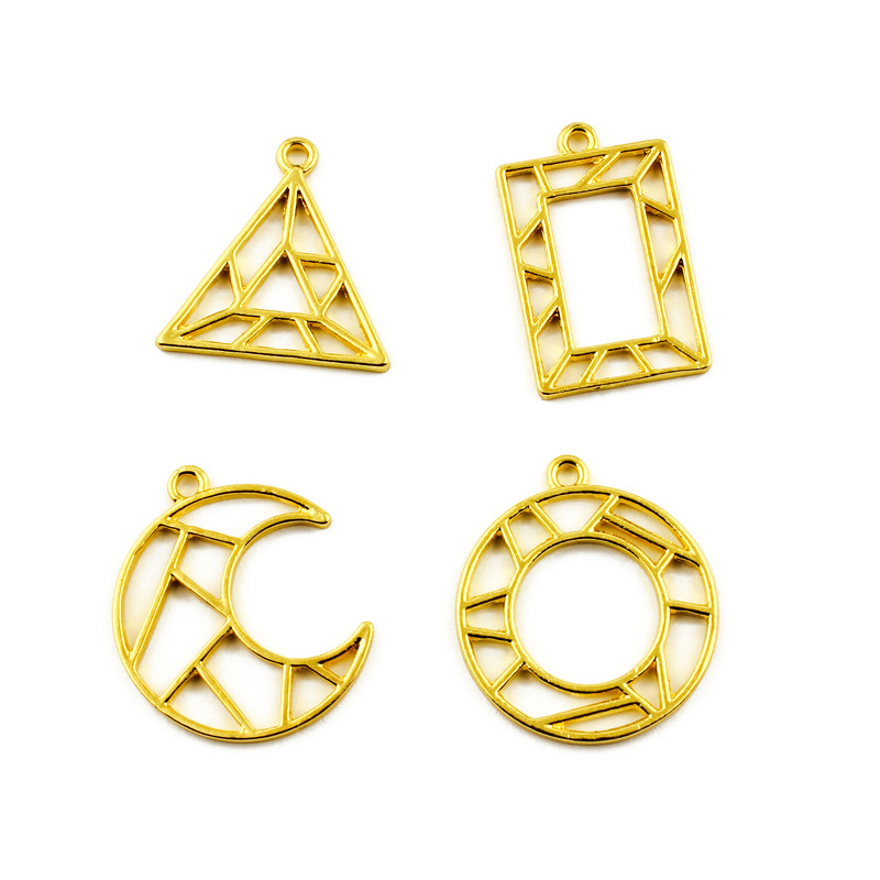 Wholesale Gold Metal Frames for Resin Filling and Pendant Decoration JS060