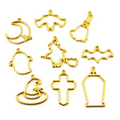 Wholesale Open Back Metal Bezels for Resin Jewelry Making Supplies JS050