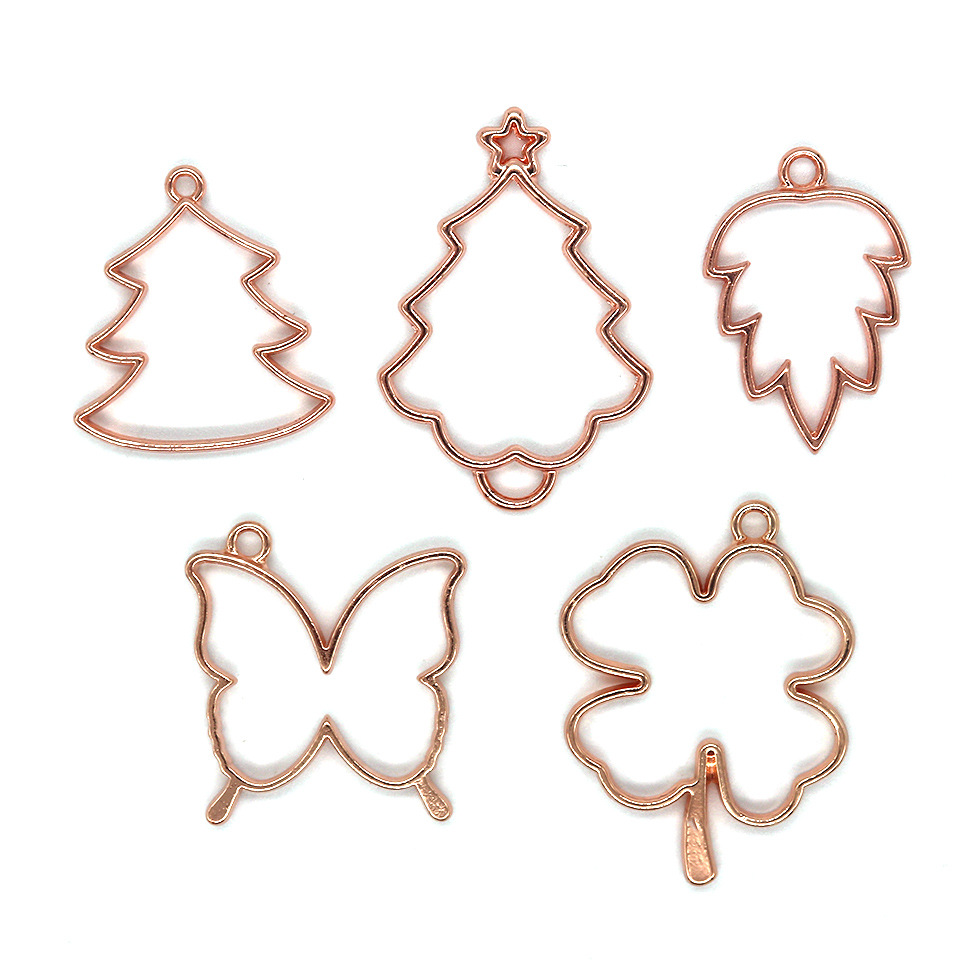 Wholesale Metal Bezels for Resin Jewelry Making | DIY Pendant Frame Supplies JS094