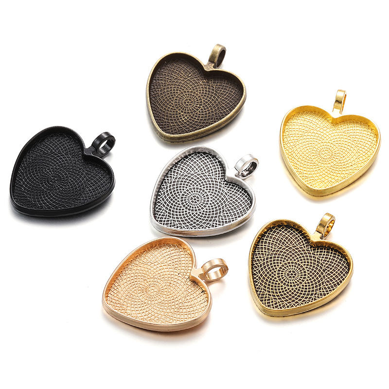Small Metal Charm Frames for Resin Casting Jewelry | DIY Pendant Components Wholesale JS136