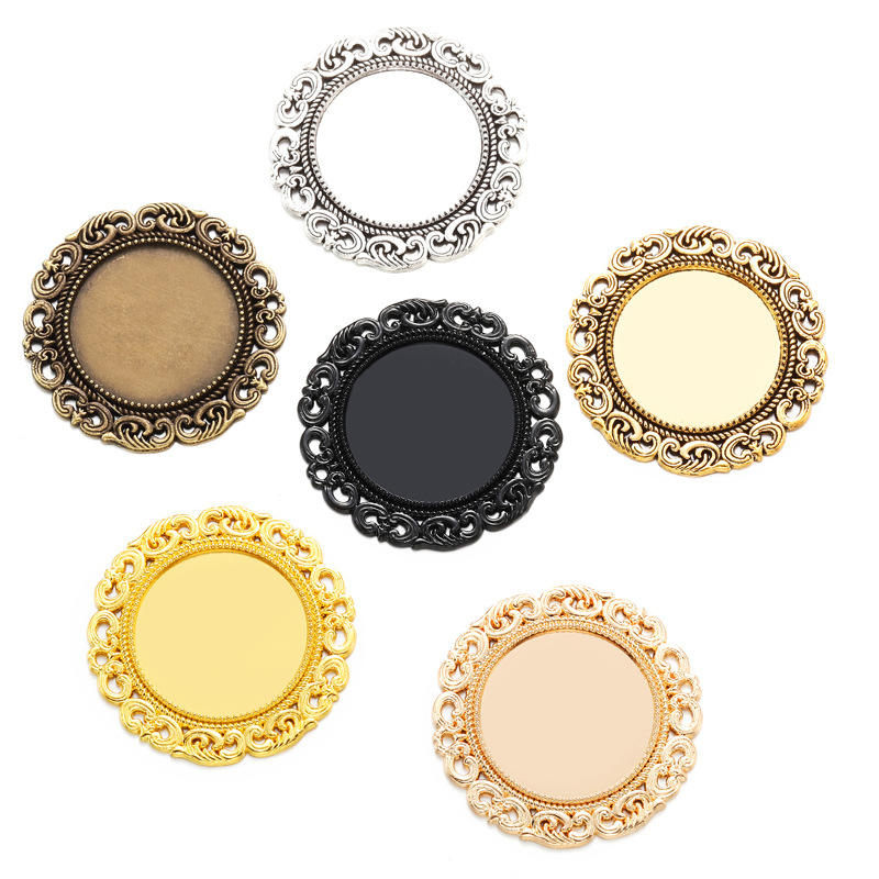 Resin Pendant Metal Frames with Loop | DIY Necklace Earring Making Supplies JS152