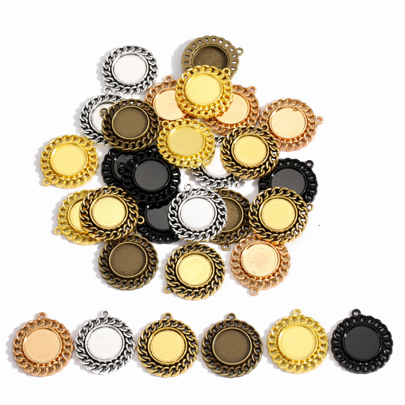 Assorted Color Metal Bezel Frames for Resin Casting Jewelry | Wholesale Craft Materials JS143