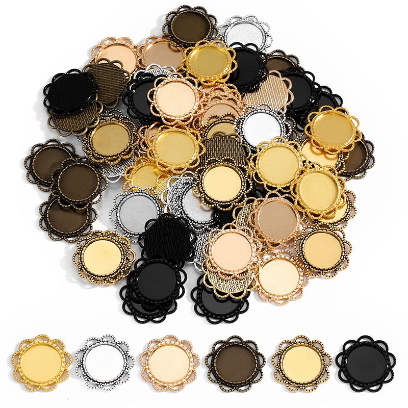 Small Metal Charm Frames for Resin Casting Jewelry | DIY Pendant Components Wholesale