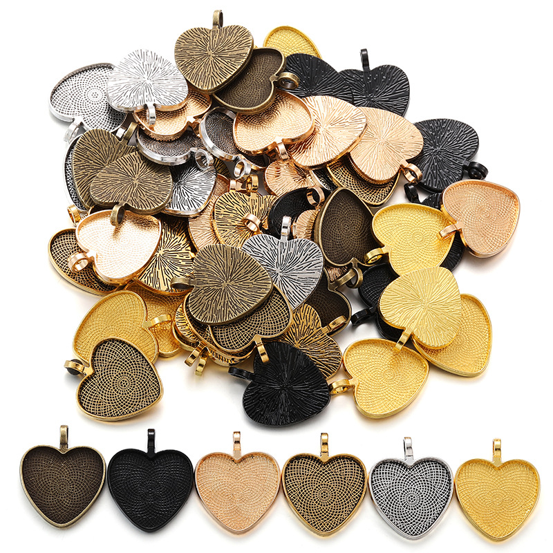 Small Metal Charm Frames for Resin Casting Jewelry | DIY Pendant Components Wholesale JS136