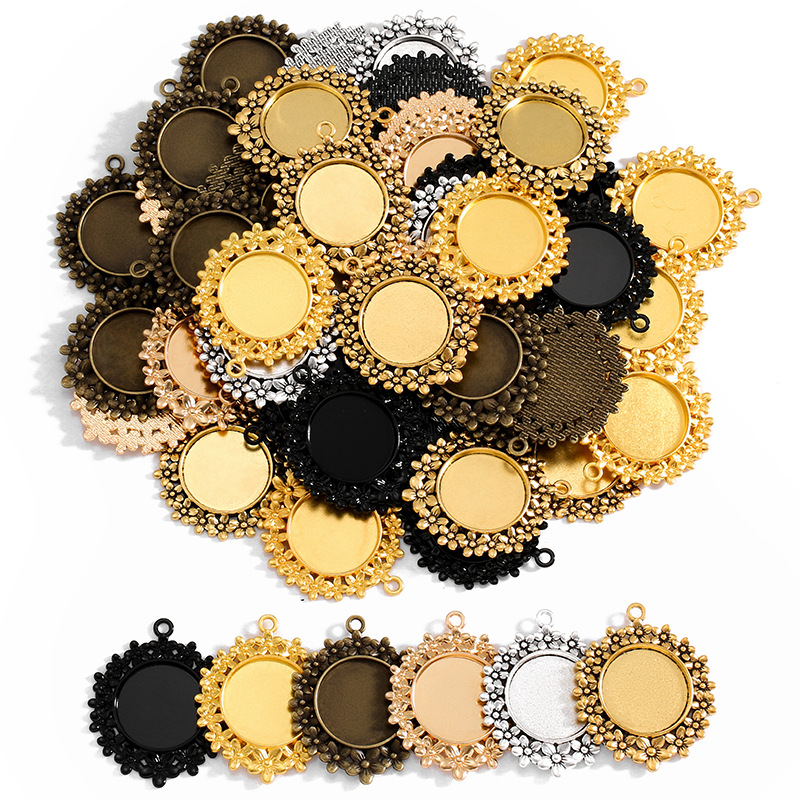 Gold Square Metal Bezels for Resin Art Pendants | Factory Direct Craft Supplies JS140