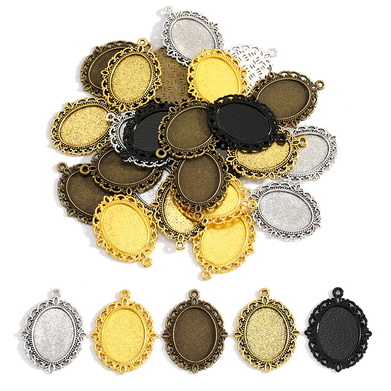 Gold Alloy Metal Bezels for Handmade Jewelry | Resin Pendant Making Components