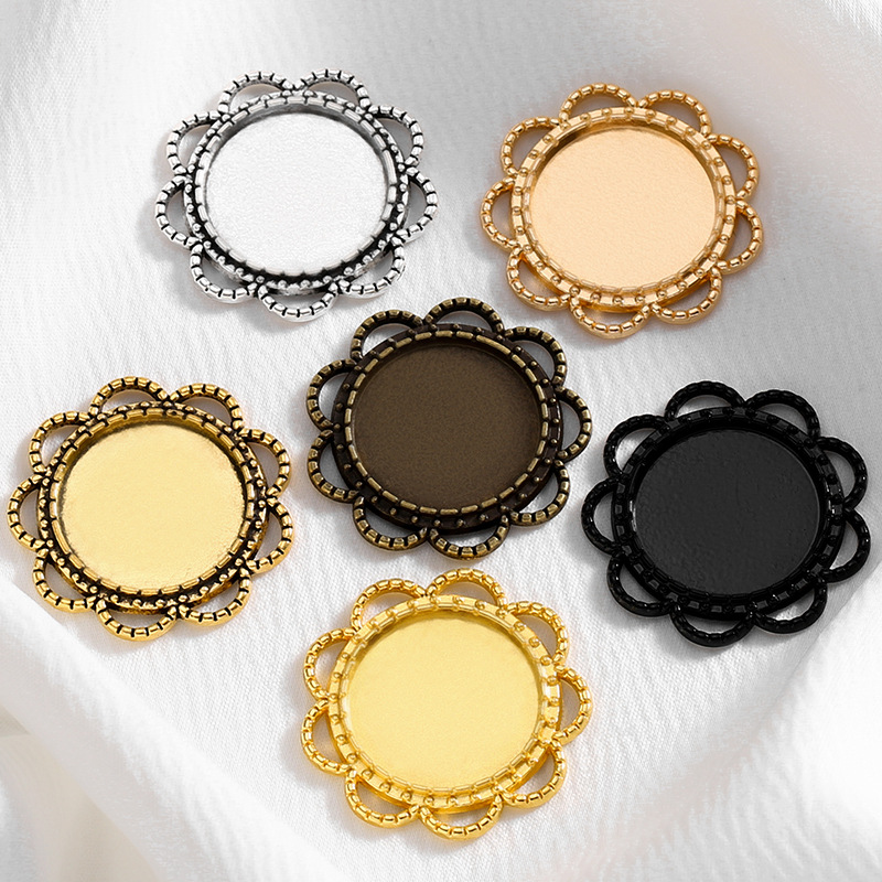 Small Metal Charm Frames for Resin Casting Jewelry | DIY Pendant Components Wholesale