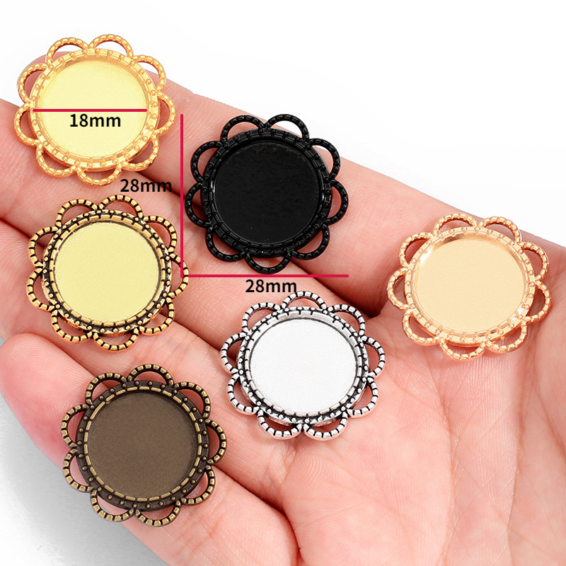 Small Metal Charm Frames for Resin Casting Jewelry | DIY Pendant Components Wholesale