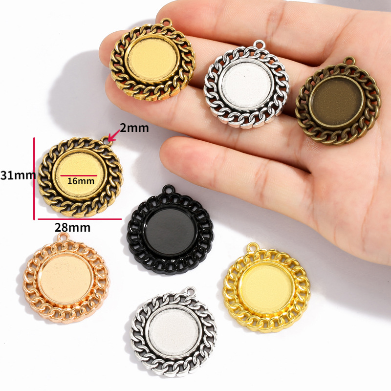 Assorted Color Metal Bezel Frames for Resin Casting Jewelry | Wholesale Craft Materials JS143