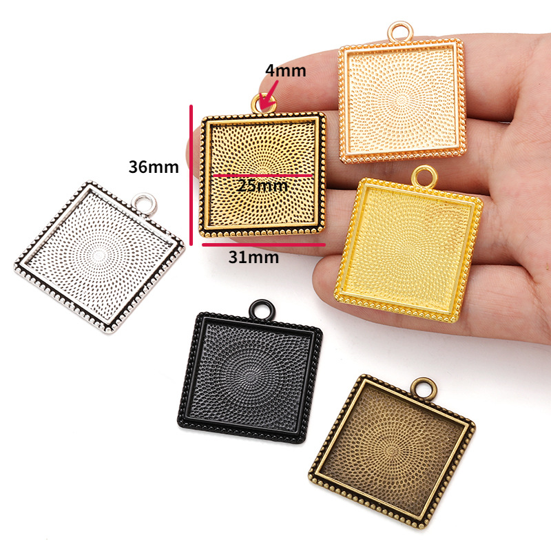 Blank Metal Pendant Frames for Resin Casting | DIY Handmade Jewelry Components Wholesale JS139