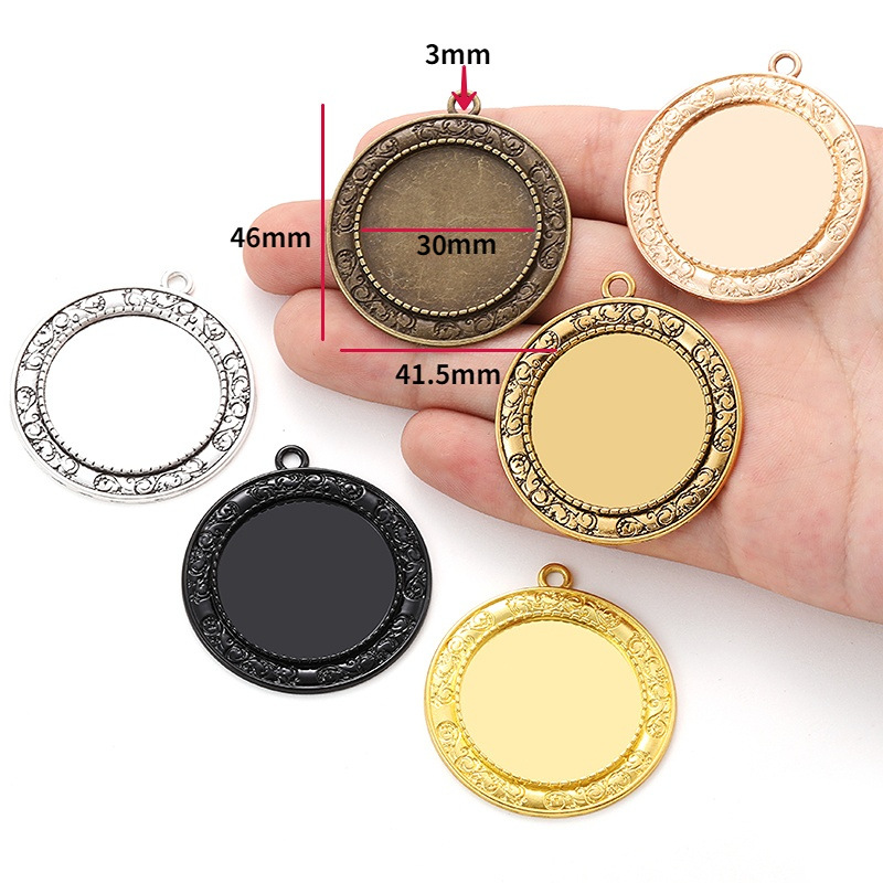 Empty Metal Bezel Frames for DIY Resin Filling | Wholesale Pendant Making Accessories JS148