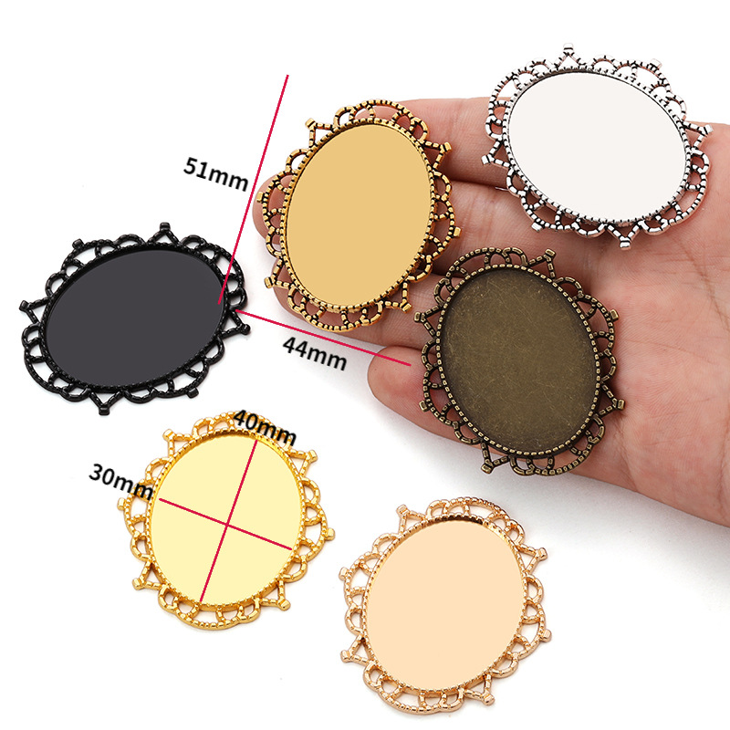 Gold Silver Black Metal Frames for Resin Crafts | Custom Jewelry Supply Factory JS154