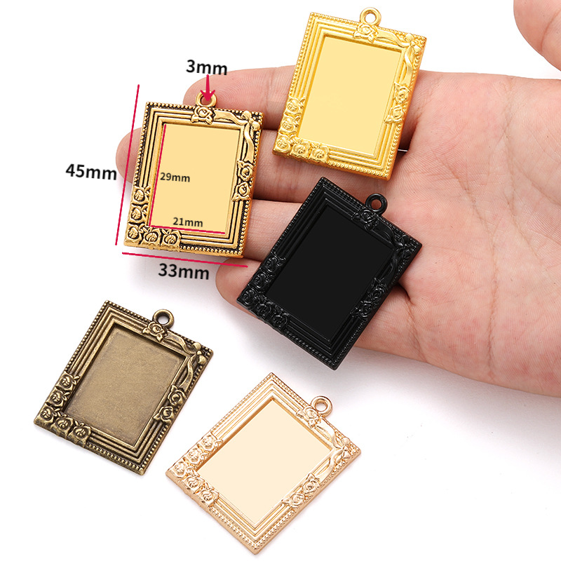 Geometric Metal Pendant Frames for Epoxy Resin Art | Wholesale DIY Craft Accessories
