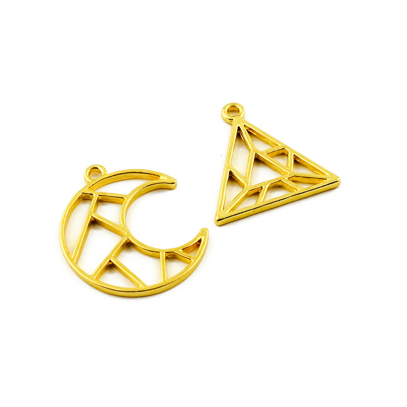 Wholesale Gold Metal Frames for Resin Filling and Pendant Decoration JS060