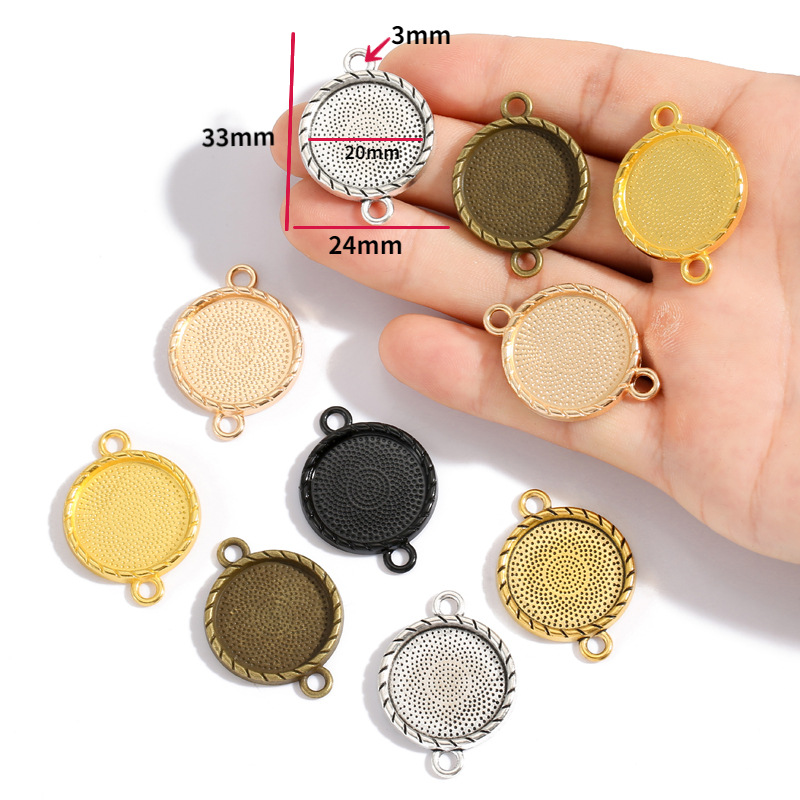 Wholesale Square Pendant Bezels for Epoxy Resin Crafts | Metal Jewelry Frame Supplier JS138