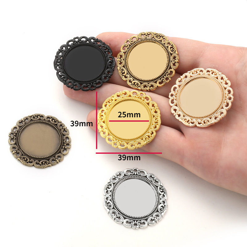 Resin Pendant Metal Frames with Loop | DIY Necklace Earring Making Supplies JS152