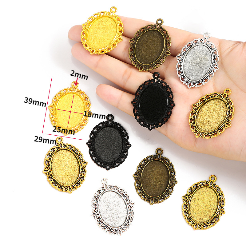 Gold Alloy Metal Bezels for Handmade Jewelry | Resin Pendant Making Components