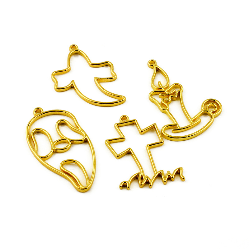 Resin Jewelry Making Components Metal Bezels for Craft Brands JS061