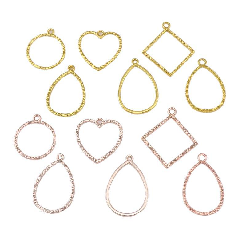 Factory Wholesale Metal Bezels Charms for Resin Art and Jewelry Making JS009