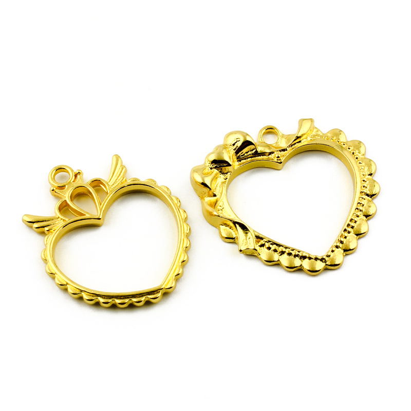 Gold Open Back Bezels for Resin Casting Jewelry and Handmade Designs JS055