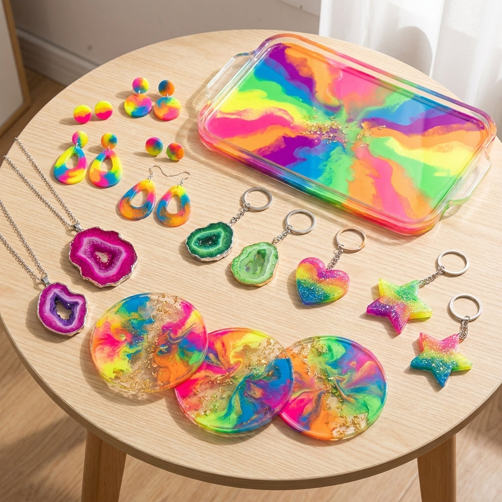 Fluorescent Pigment Powder for Resin Art and DIY Crafts