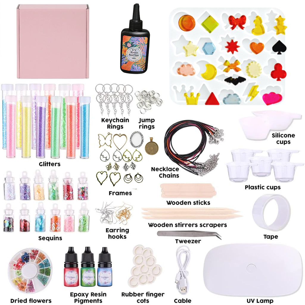Custom Epoxy Resin Beginner Kit with Glitter, Pigments and Fillers