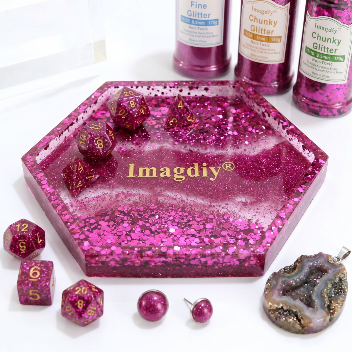 Custom Color Chunky Glitter for Epoxy Resin | OEM Packaging Craft Supplies Factory