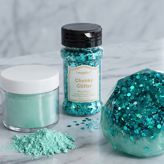 Bulk Epoxy Resin Decoration Materials Glitter Flakes Mica Powder Set Custom Color Available