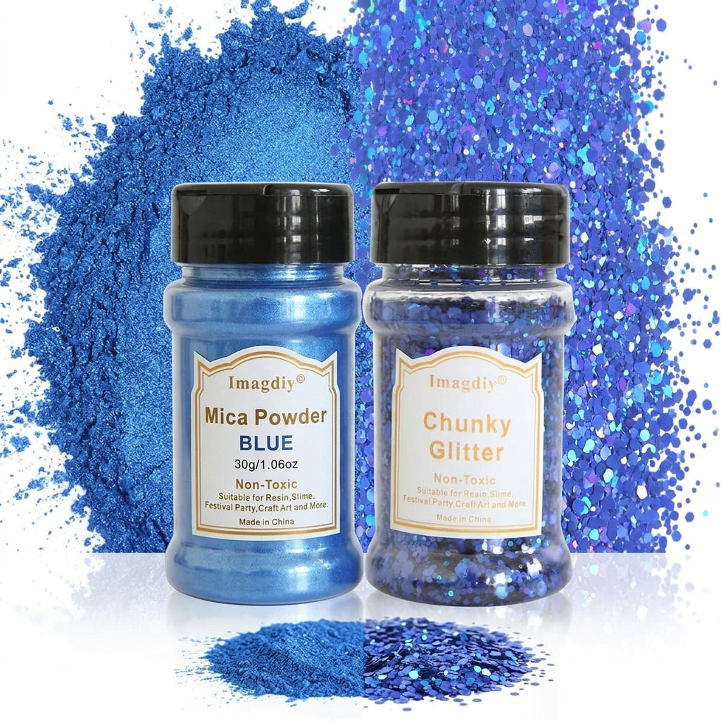 Custom Color Chunky Glitter Mica Powder Set for Epoxy Resin DIY Craft Decoration Wholesale