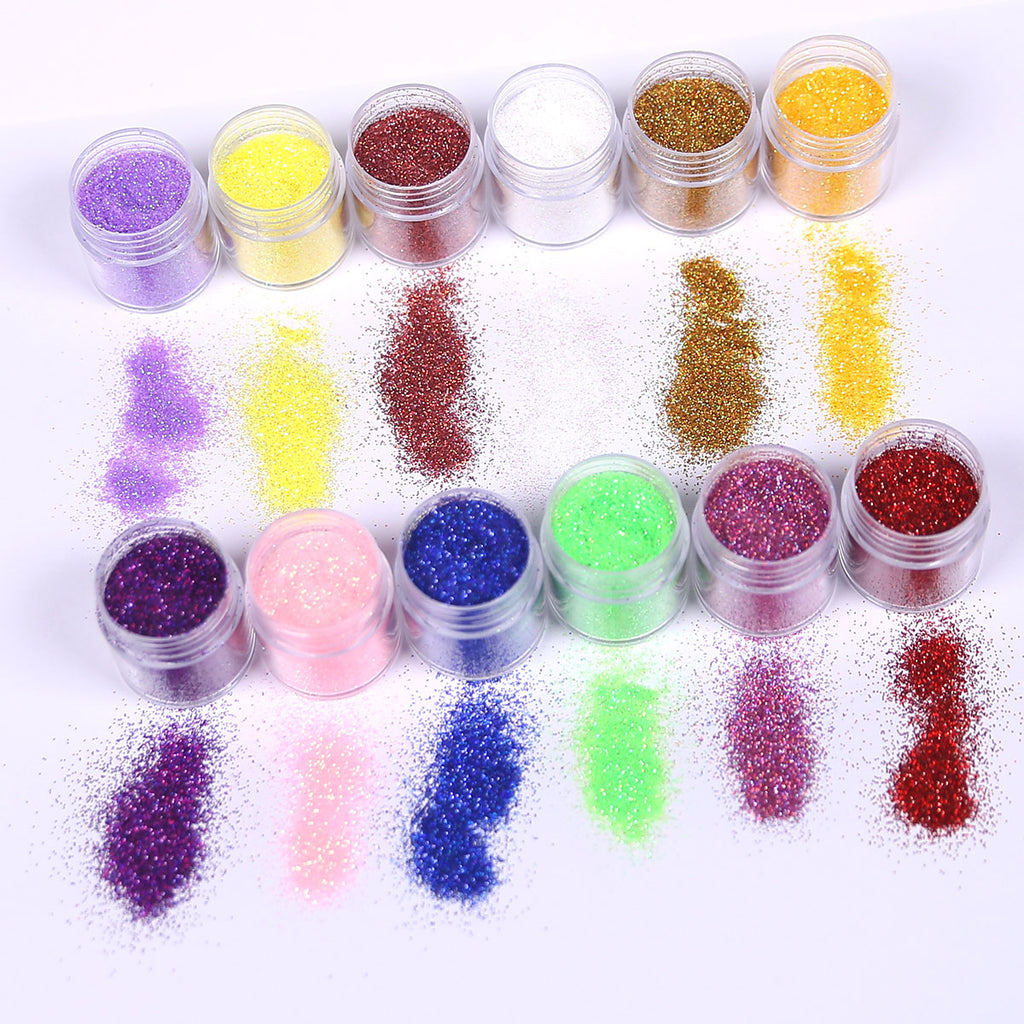 24PCS Extra Fine Glitter Powder for Epoxy Resin Art with Bulk Discount
