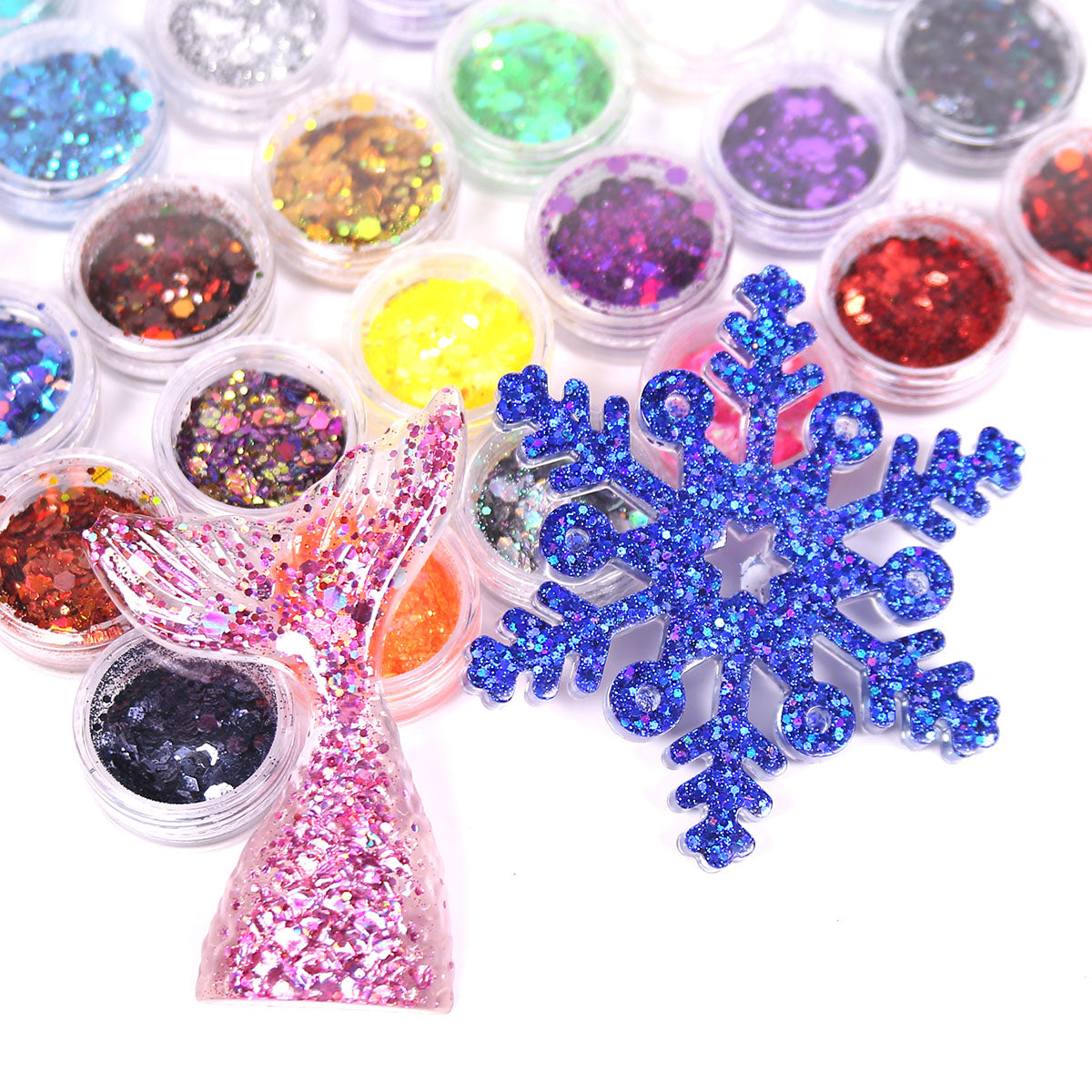 36PCS Decorative Glitter Flakes for Handmade Resin Products with OEM Options