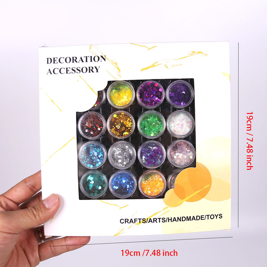 36PCS Decorative Glitter Flakes for Handmade Resin Products with OEM Options