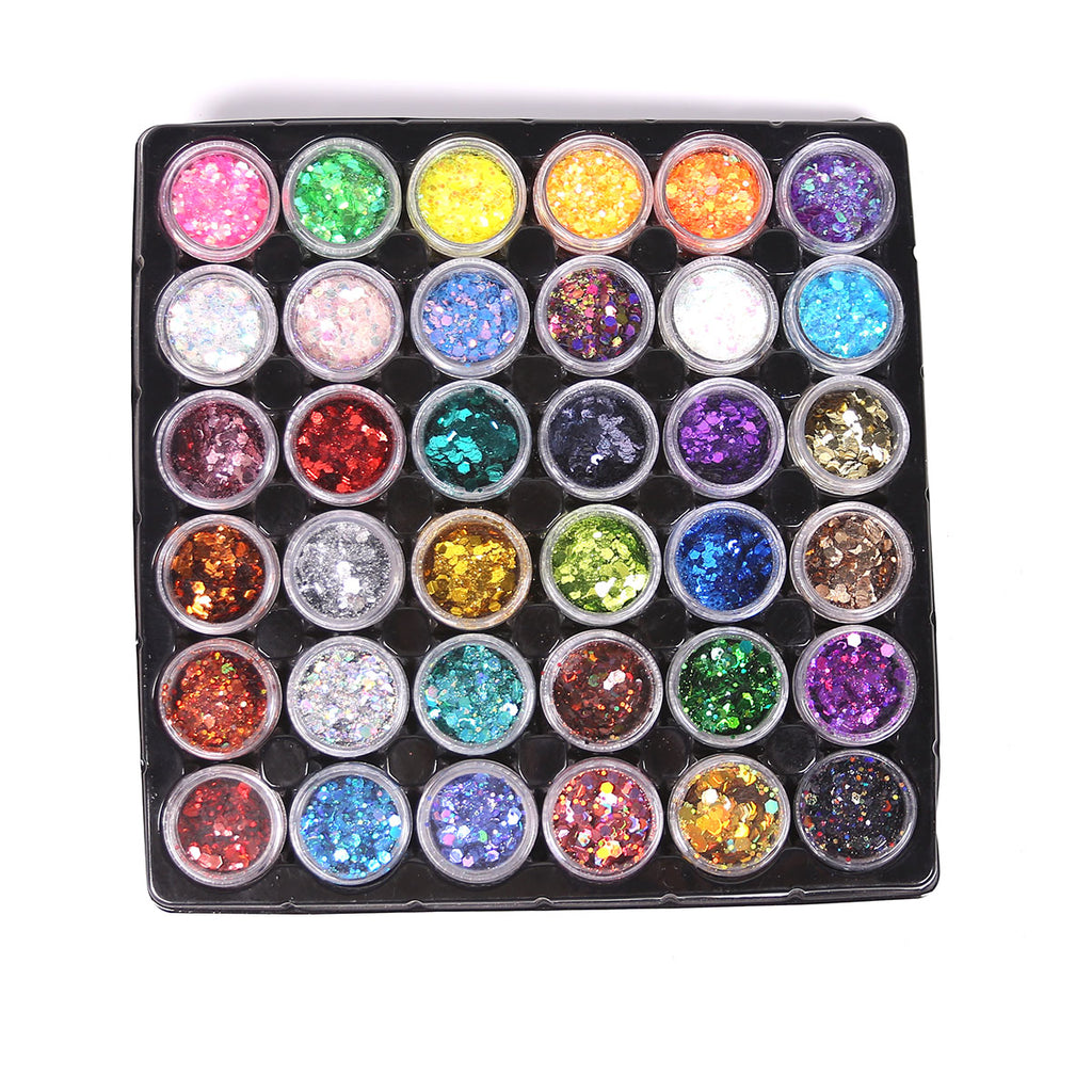 36PCS Decorative Glitter Flakes for Handmade Resin Products with OEM Options