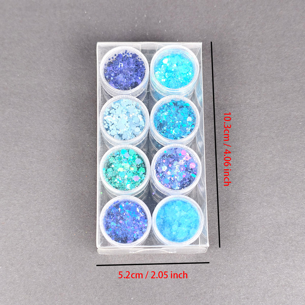 Chunky Glitter Set for Epoxy Resin Decorations and Custom Packaging