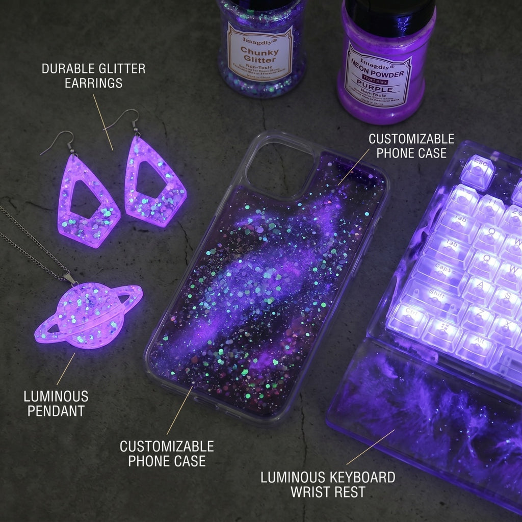 High Quality Chunky Glitter Powder Mica Powder Mix Set for Resin Art and DIY Craft Supplies