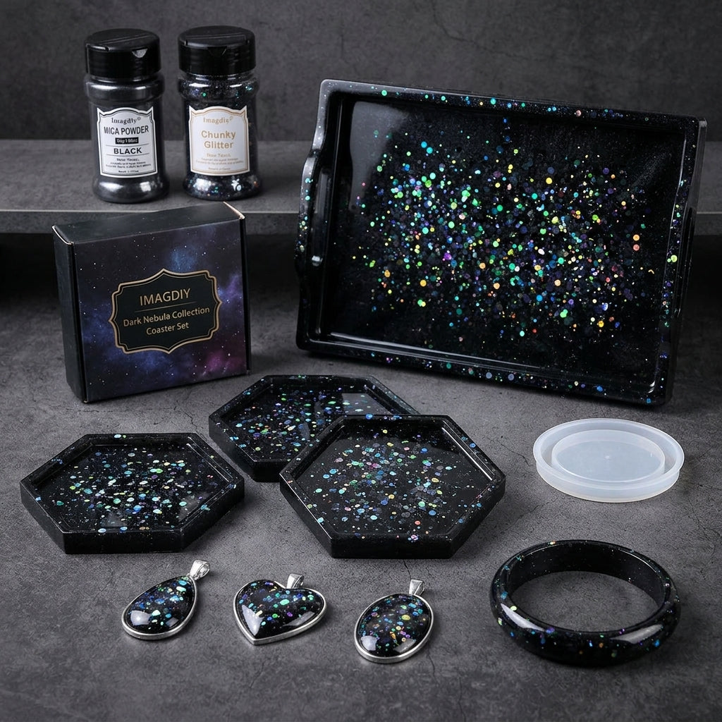 Wholesale Pearl Glitter Powder for Resin Art & DIY Crafts Black