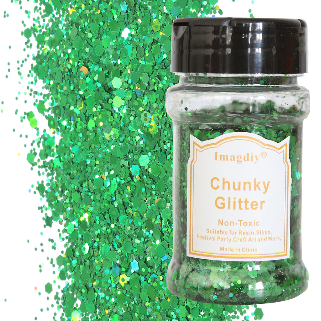 Professional Resin Craft Glitter Supplies Set with Chunky Glitter and Pearl Mica Powder for Handmade Projects