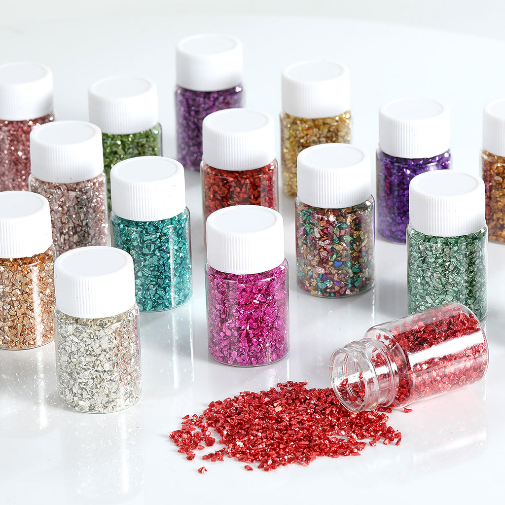 Wholesale Crushed Glass Chips for Epoxy Resin Art and Geode Crafts