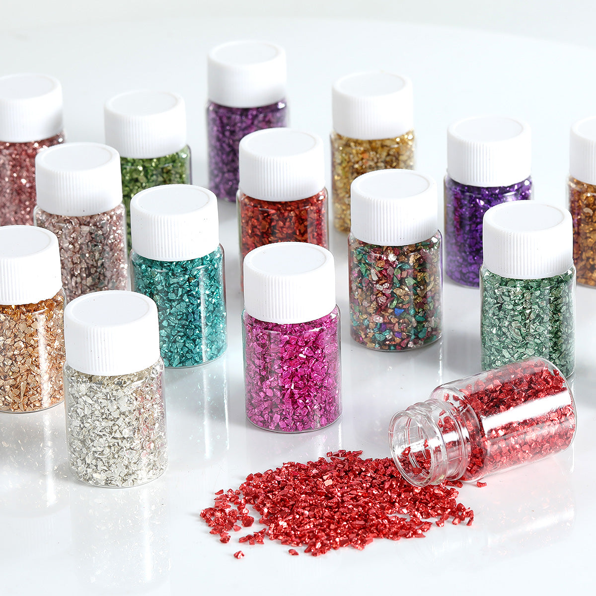 Wholesale Crushed Glass Chips for Epoxy Resin Art and Geode Crafts