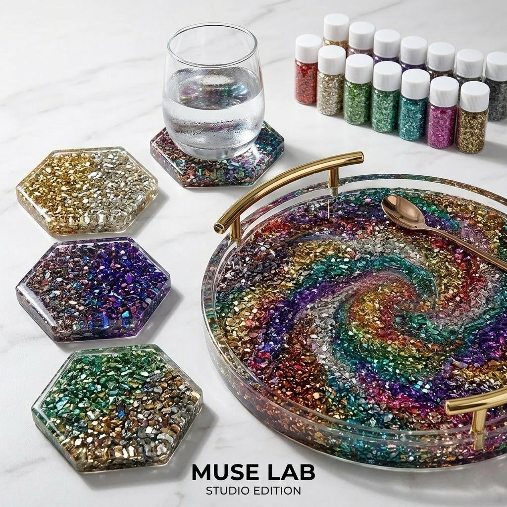 Wholesale Crushed Glass Chips for Epoxy Resin Art and Geode Crafts