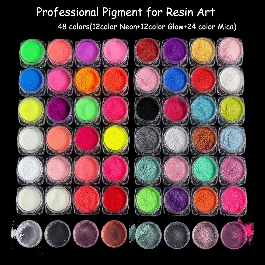 Colorful Mica Powder Set for Epoxy Resin and DIY Craft Kits