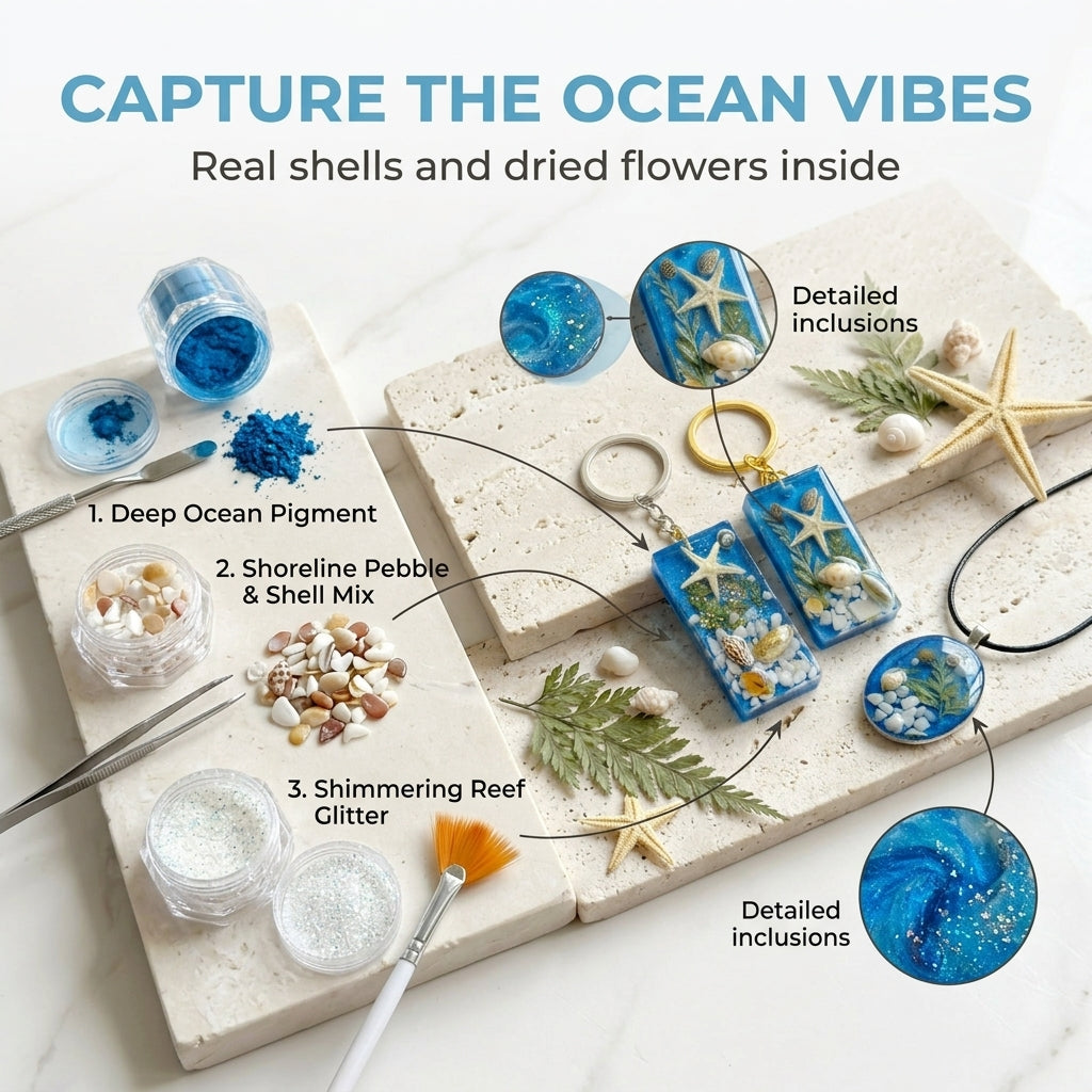 Ocean Dolphin Resin Jewelry Making Kit – In-Stock Wholesale | Low MOQ | OEM/ODM Custom Available