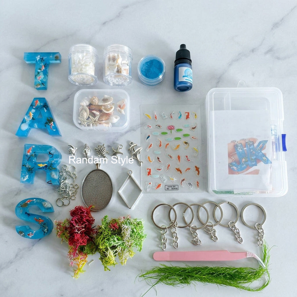 Ocean Resin Jewelry Making Kit – All-in-One DIY Epoxy Resin Craft Set for Jewelry Creation