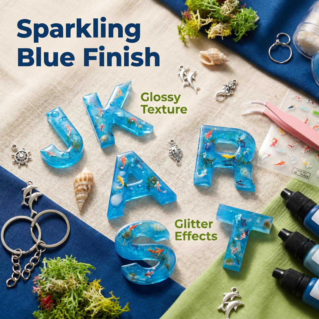 Ocean Resin Jewelry Making Kit – All-in-One DIY Epoxy Resin Craft Set for Jewelry Creation