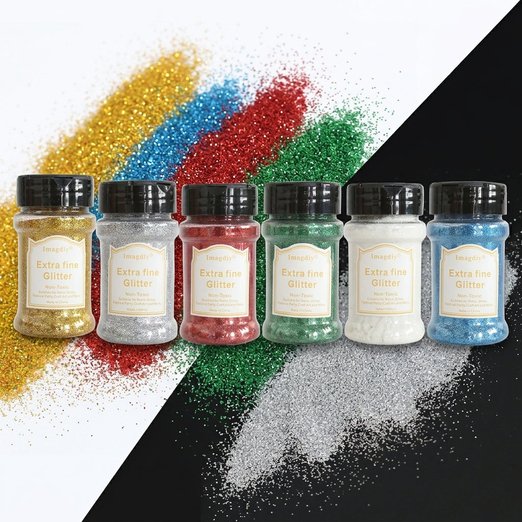 Chritsmas Chunky Glitter 4-Pack – Premium Textured Glitter with Stunning Depth & Shine – Ideal for Epoxy Resin Art, DIY Tumblers, and Mixed Media – OEM Wholesale Available
