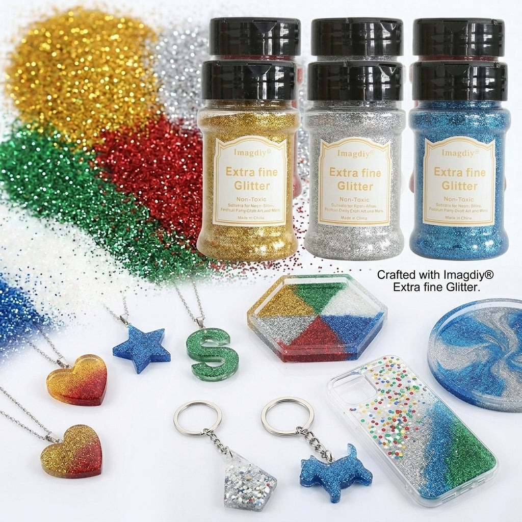 Chritsmas Chunky Glitter 4-Pack – Premium Textured Glitter with Stunning Depth & Shine – Ideal for Epoxy Resin Art, DIY Tumblers, and Mixed Media – OEM Wholesale Available